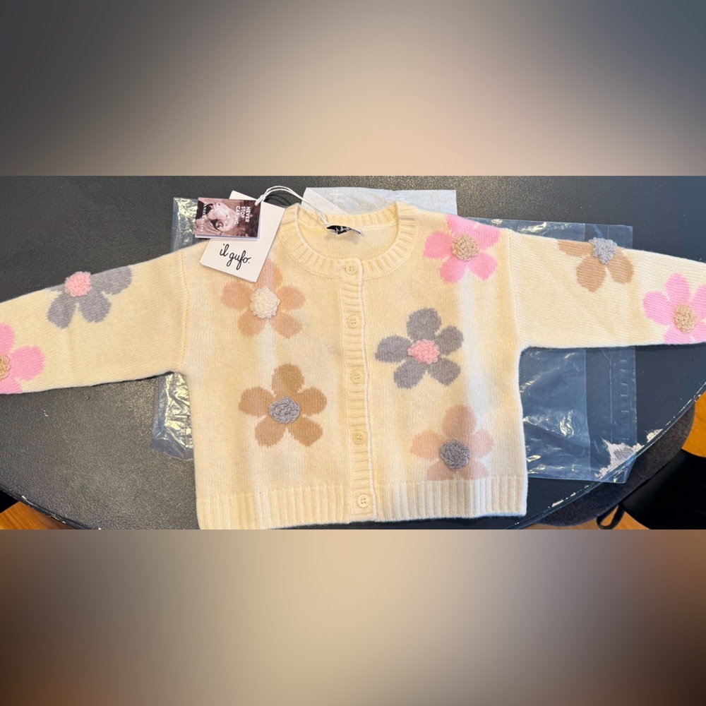 IL Gufo Girls wool cardigan 36m